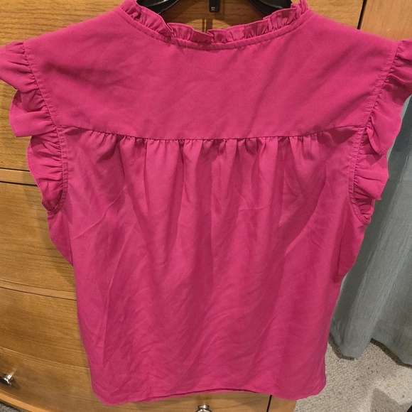 On 34th, Women's Ruffle Sleeve Pink Blouse, M - Picture 2 of 4